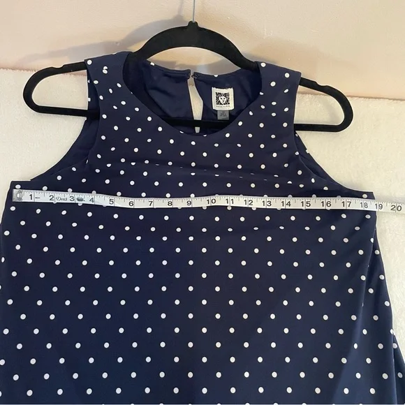 Anne Klein Navy and White Polka Dot Dress, new with tags Anne Klein Navy and White Polka Dot Dress, new with tags
